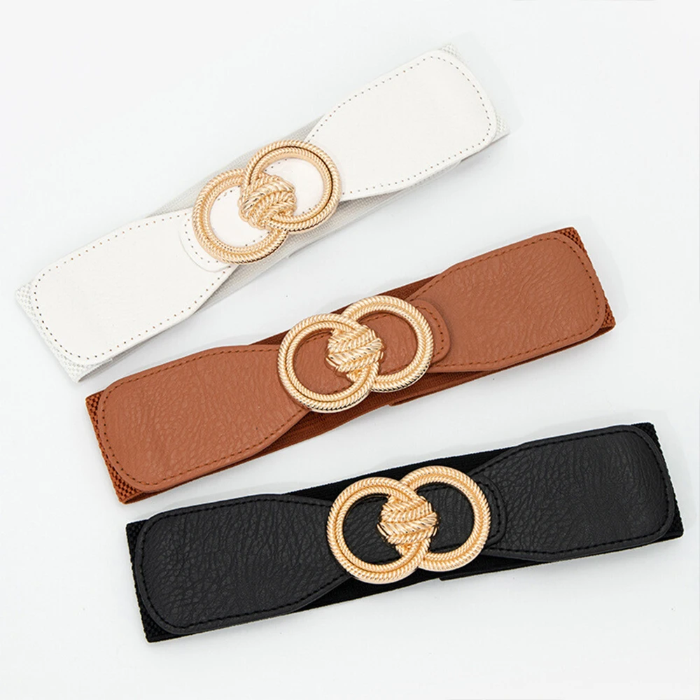 

Модный тонкий ремень с пряжкой, Женский декоративный поясной чехол, женский ремень для юбки, декоративное пальто с круглой пряжкой, поясной чехол SCB0295