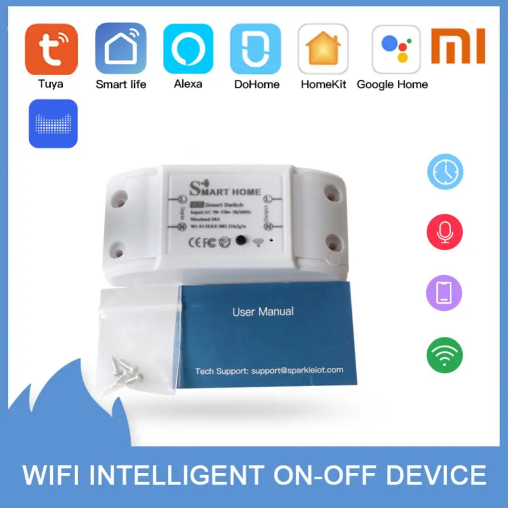 

CORUI Wifi Smart Switch 10A Breaker Moudle Timer App Voice Compatibel Met Alexa Apple Homekit Siri Google Smart Home