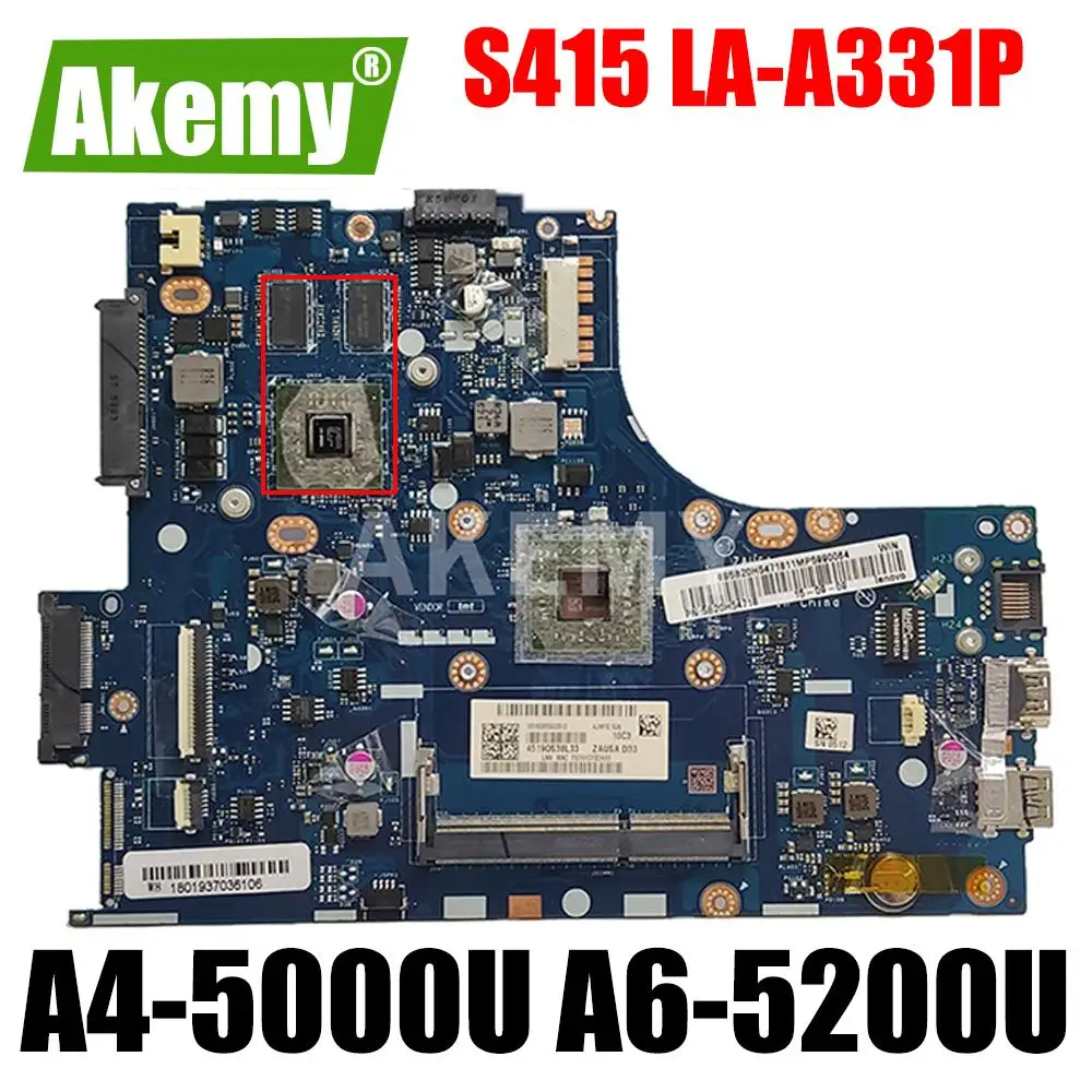 

Семейная материнская плата для Lenovo S415 LA-A331P Laotop, материнская плата со стандартным графическим процессором AMD