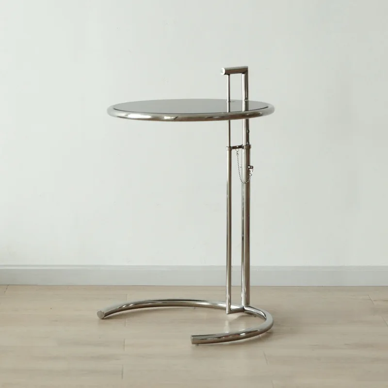 

Stainless Lifting Coffee Table Center Living Room Simple Balcony Coffee Table Circular Reception Couchtisch Auxiliary Furniture