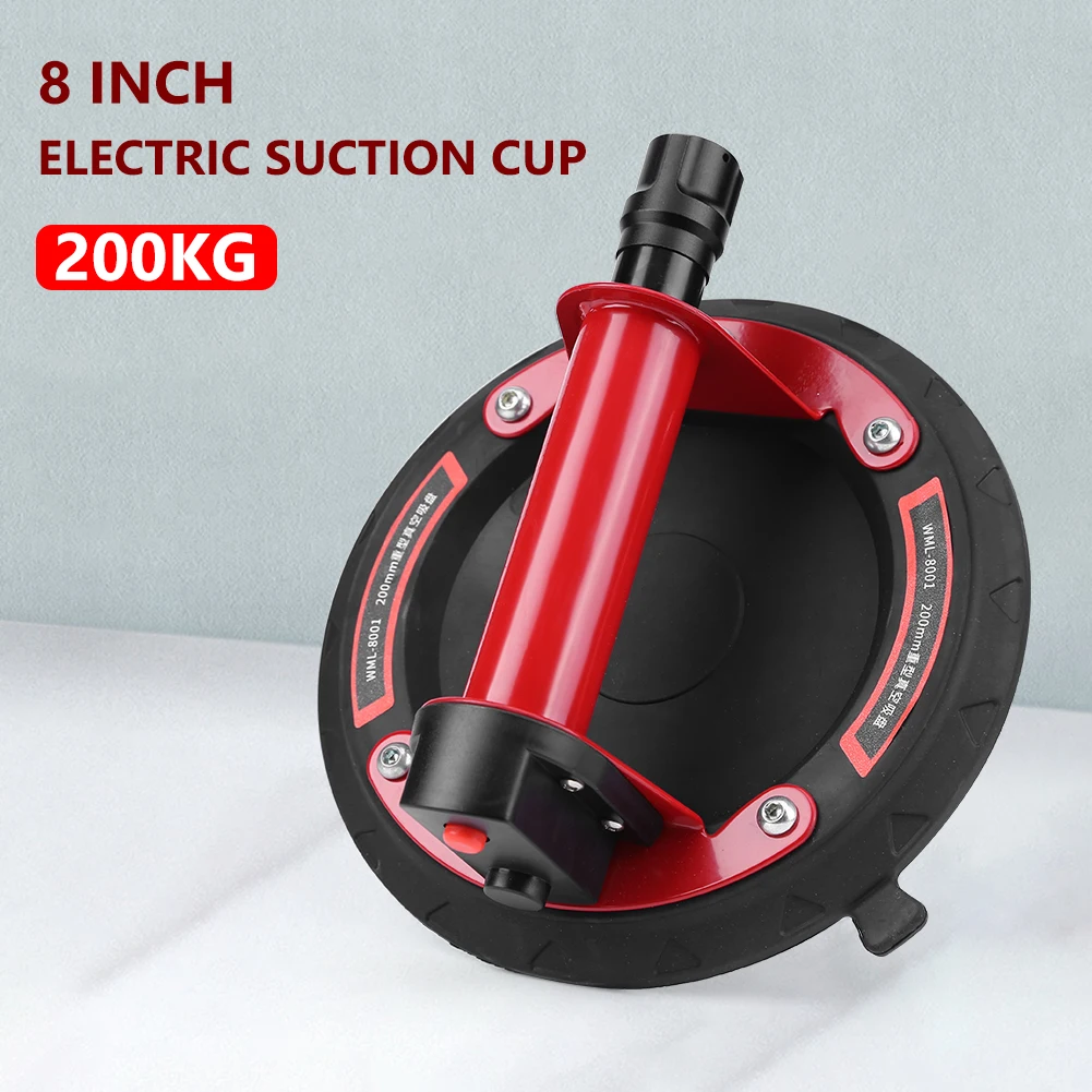 

8 Inch Load Heavy Suction Cup 160kg Bearing Capacity Electric Vacuum Suction Cup Carry Glass Tile Suckers Industrial Air Pump