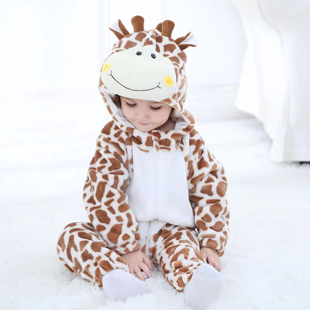 

Cosplay Costume Giraffe Newborn Baby Clothes Romper Onesie Carnival Halloween Soft Warm Outfit Ropa Bebe 0-3y Pajama Suit