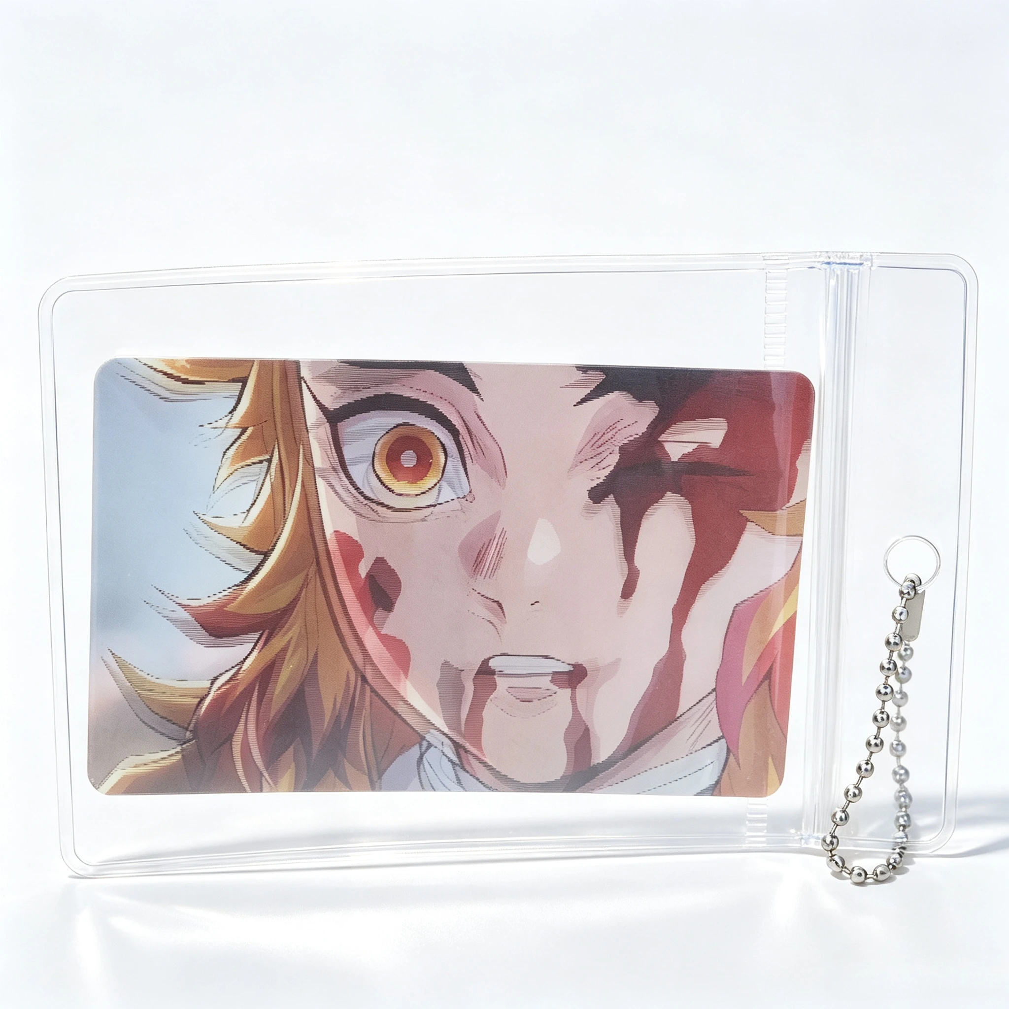Фото Коллекционная 3D-карточка-кулон Demon Slayer: Kimetsu No Yaiba с Кёджуро Ренгоку, аниме-сувенир, украшение, подарок №2