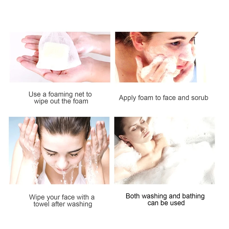 

Handmade Goat Milk Cleaner Bar Sea Salt Soap Remove Acne Anti-cellulite Soap