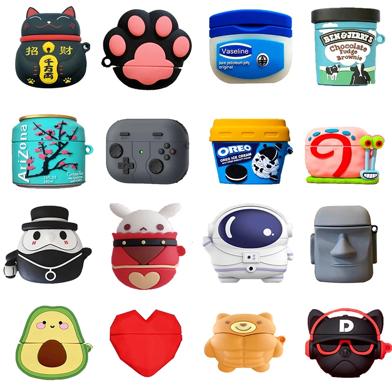 

3D Luminous Beak Doctor Earphone Case For Airpods Pro 2 Cute Cartoon Silicone Headphone Charging Box Cover For Airpods 2 3 2021
