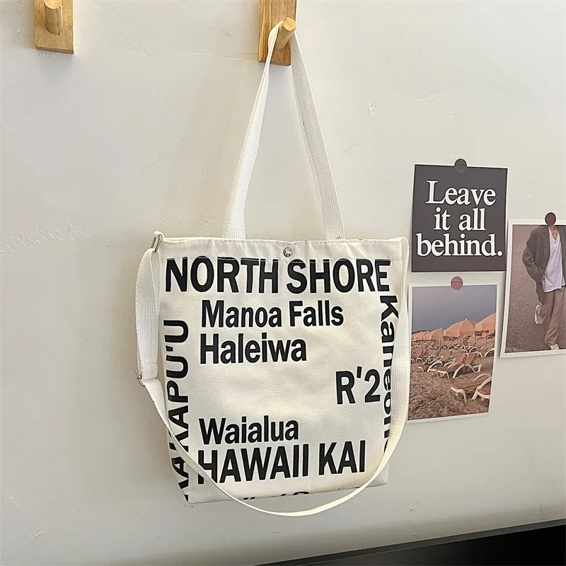 

2022 large capacity Tote bag women's fashion letter printed single shoulder bag students use class remedial bag purses