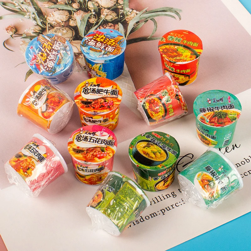 

5Pcs 1/12 Dollhouse Miniature Instant Noodles Dollhouse Kitchen Pretend Food Toy