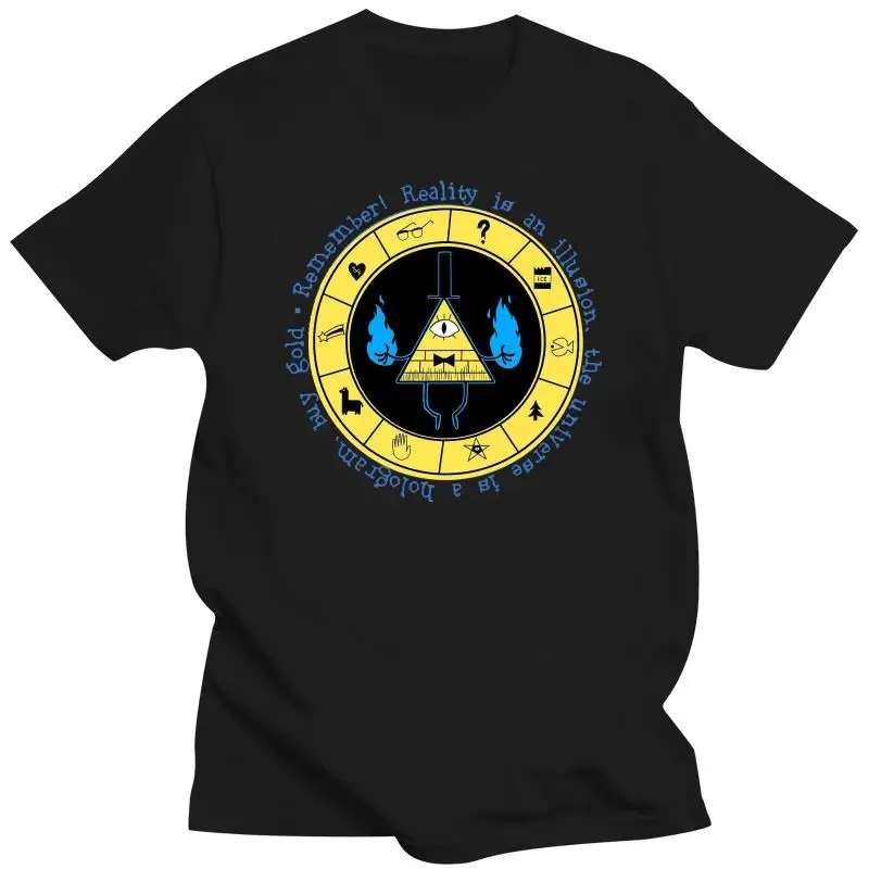 2021 Neu Gravity Fall Bill Cipher Zodiac Wheel Logo T-Shirt S-3XL Cool Casual Tee Shirt |