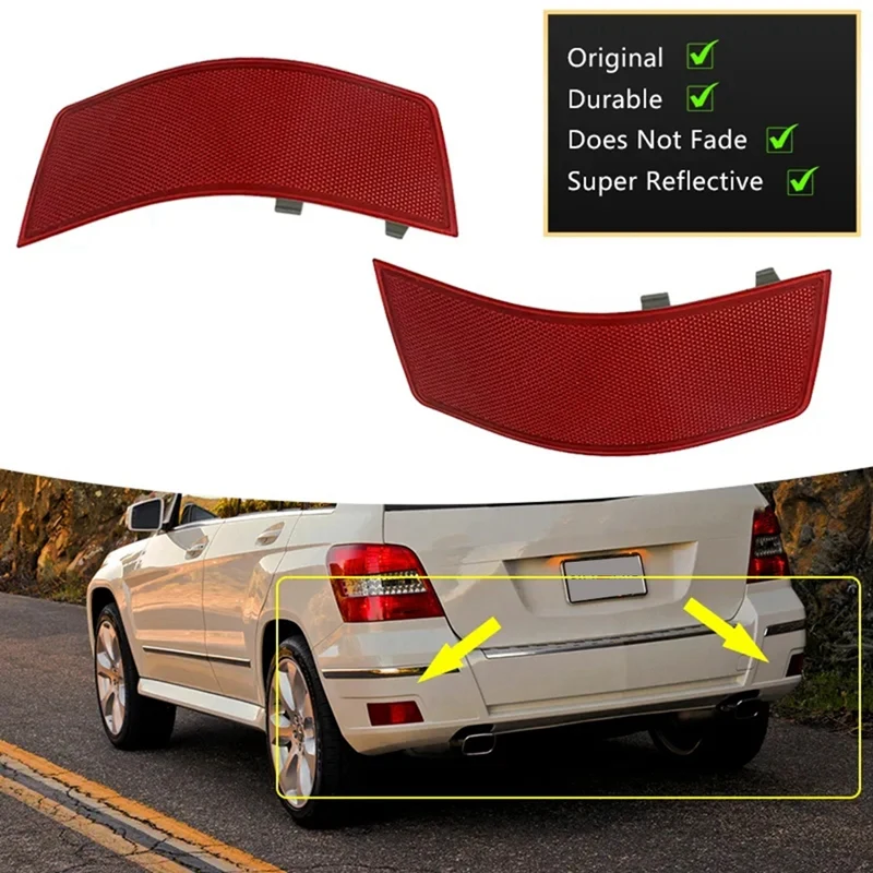 

1 пара, отражатель для заднего бампера Mercedes-Benz GLK-Class W204 X204 08-2012 2048200274