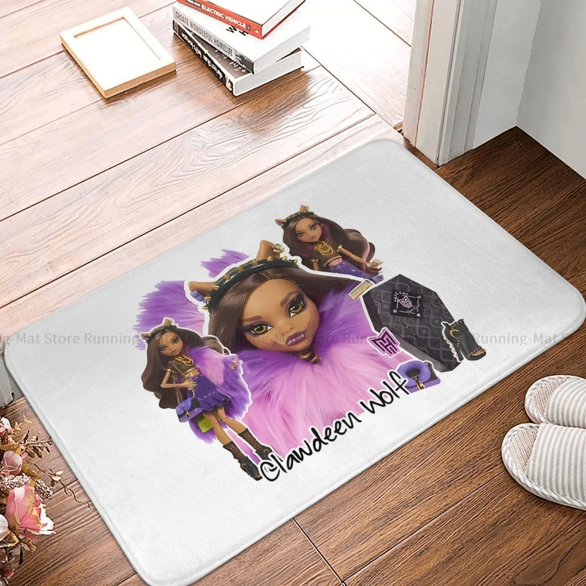 Monster High Draculaura Doll Bath Non-Slip Carpet Clawdeen Wolf Haunt Living Room Mat Welcome Doormat Floor Decoration Rug