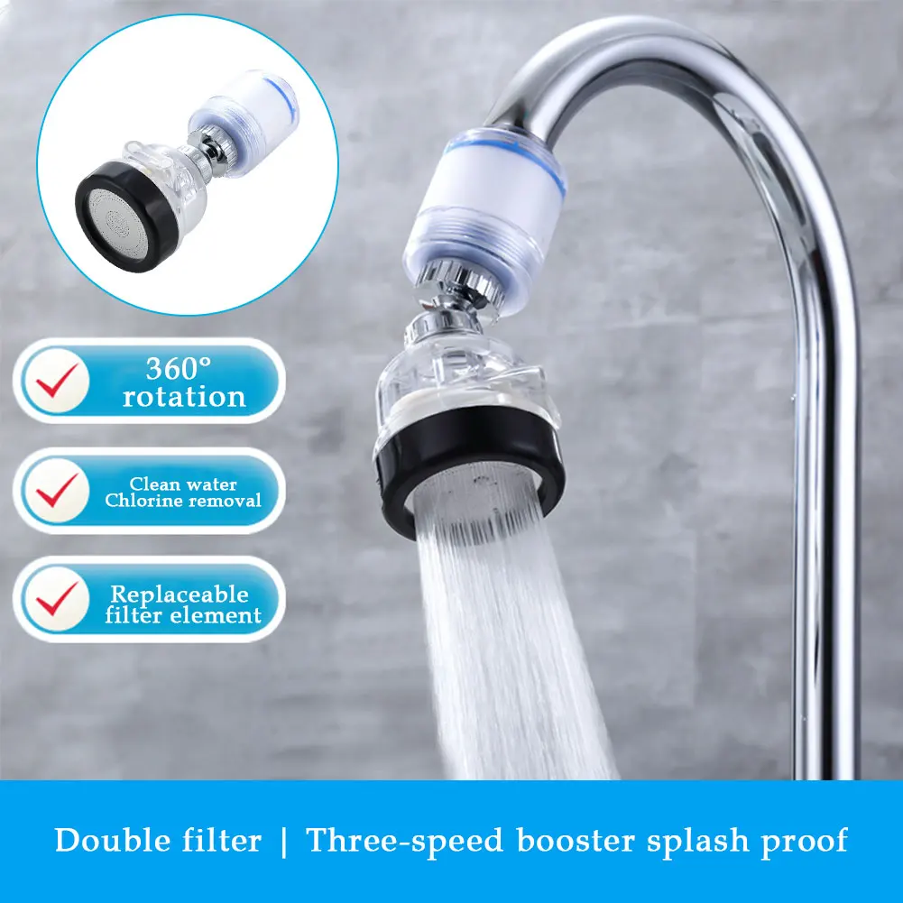 

3 Modes Universal Faucet Aerator Sprayer Shower Head Nozzle Water Filter Splash Proof 360 Degree Rotation for Kitchen Bathroom