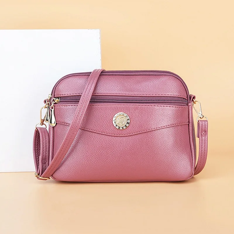

Small Handbag Women Zipper Soft Leather Crossbody Bag Retro Shoulder Bag Female High Quality Messenger Bag Ladies Phone Purse