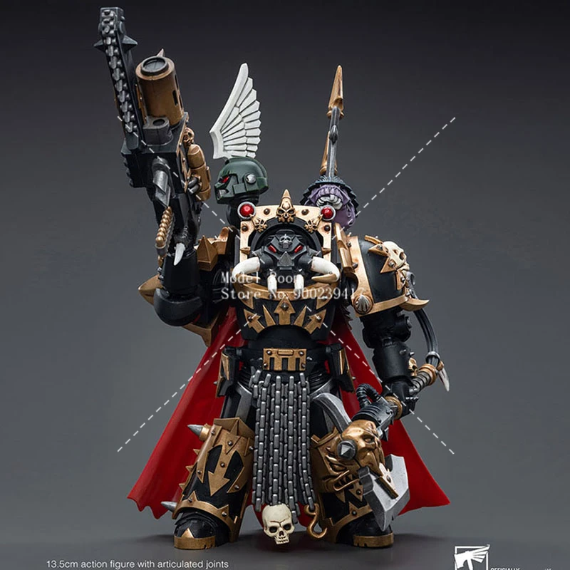 

JOYTOY Warhammer 40k 1/18 Chaos Space Marines Black Legion Chaos Lord in Terminator Armour Action Figure Model for Collection