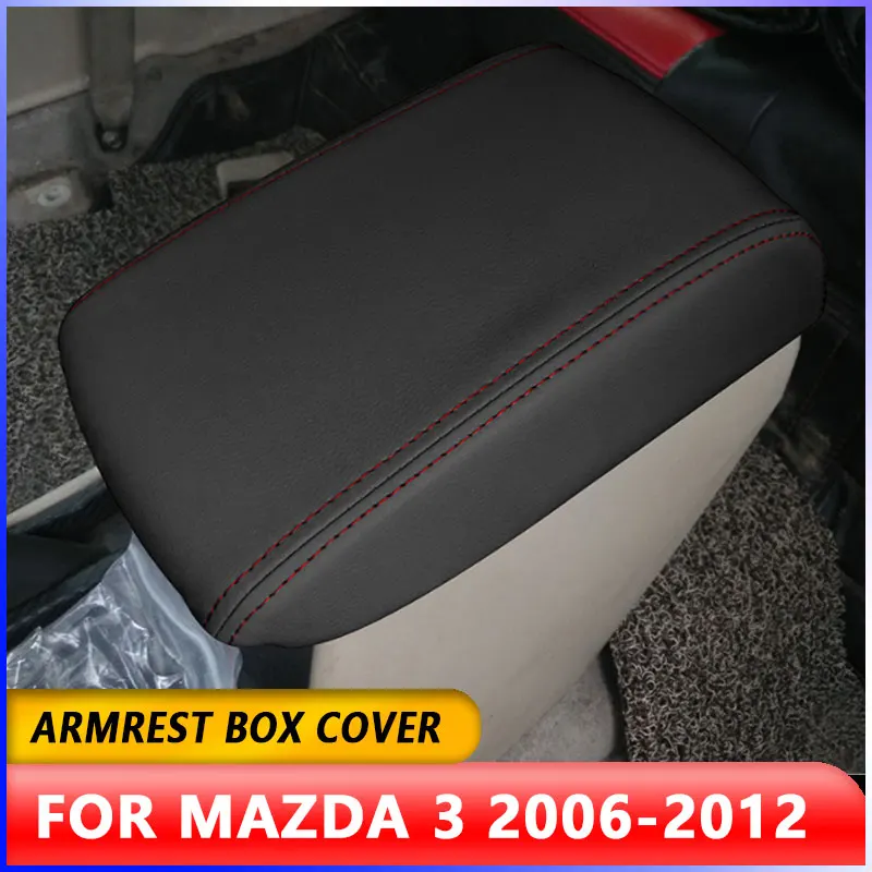 

For 2006 2007 2008 2009 2010 2011 2012 MAZDA 3 Microfiber Leather Center Control Armrest Box Cover Automotive Interior