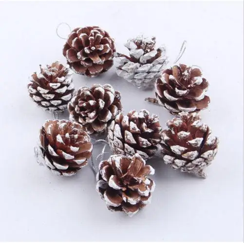 

9PCS Hot Sale 3-4cm Christmas Tree Hanging Balls Pine Cones Party Decoration Ornament Decor For Home Christmas Supplies