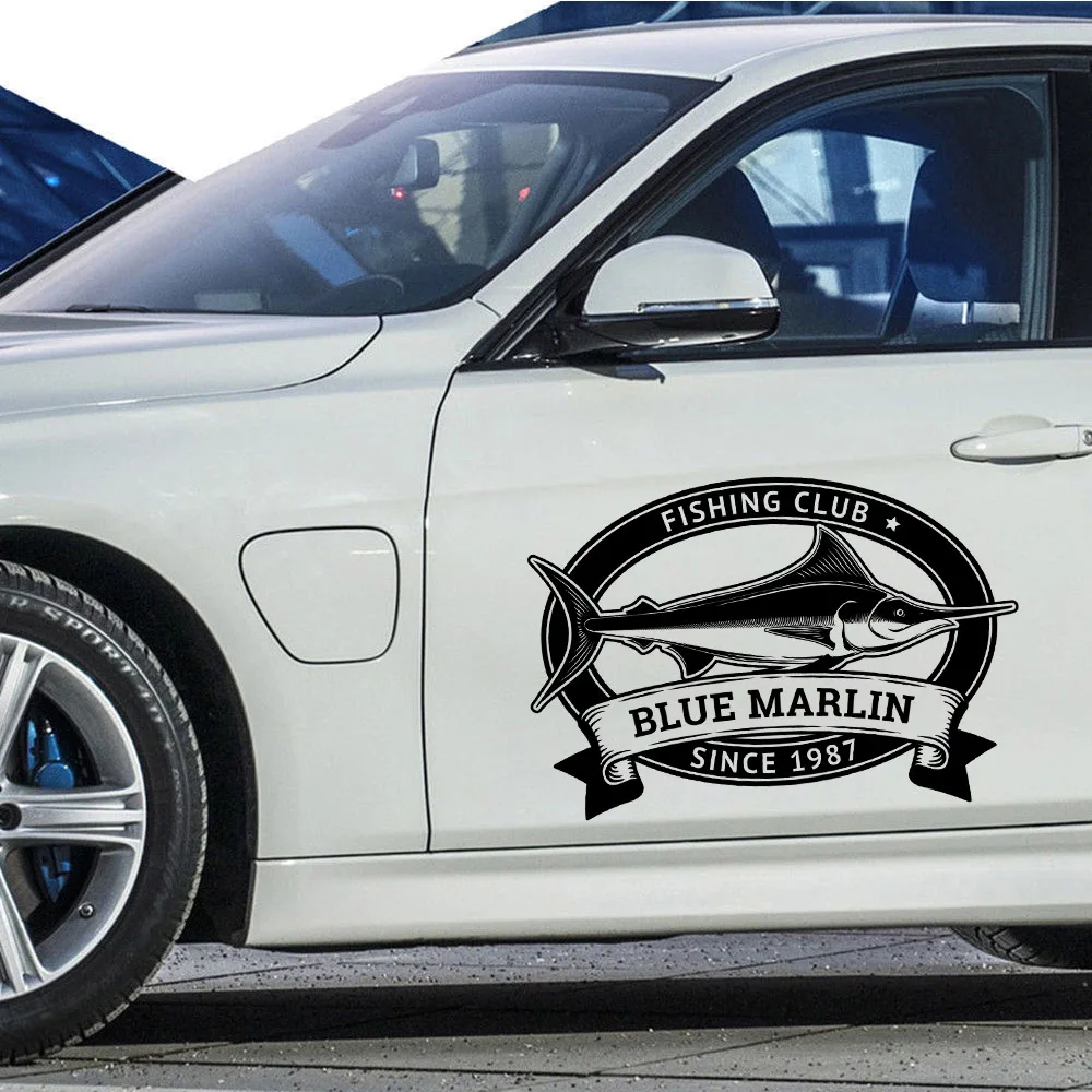 

Мультяшные Стикеры для рыбалки, автомобильное украшение, Стильные наклейки и наклейки для автомобиля