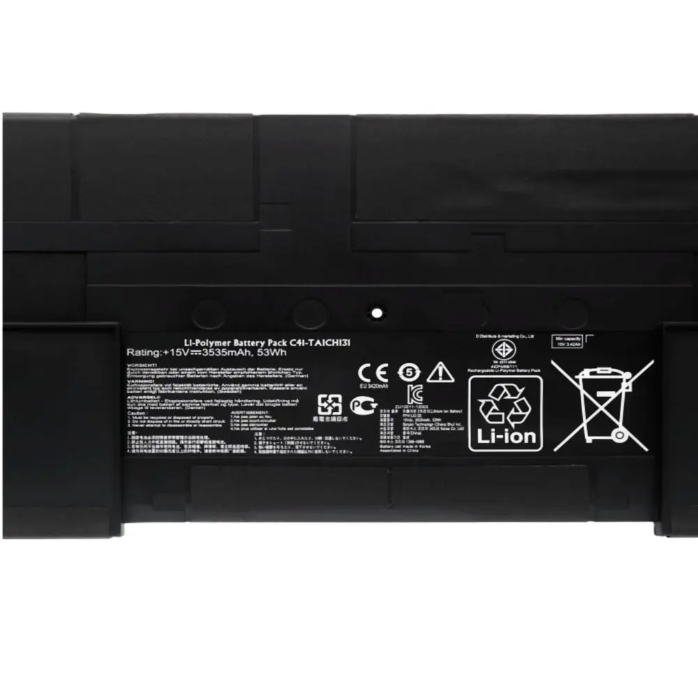 Оригинальный аккумулятор для ноутбука 15 В 3535 мАч 53WH 4ICP4/69/111 ультрабука Asus TAICHI31 TAICHI