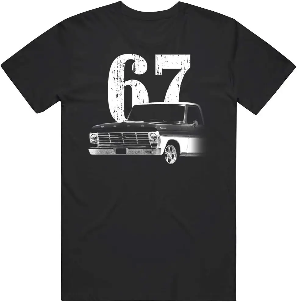 PurpleMonkeyTees 1967 F100 пикап Грузовик Вид спереди с года футболка