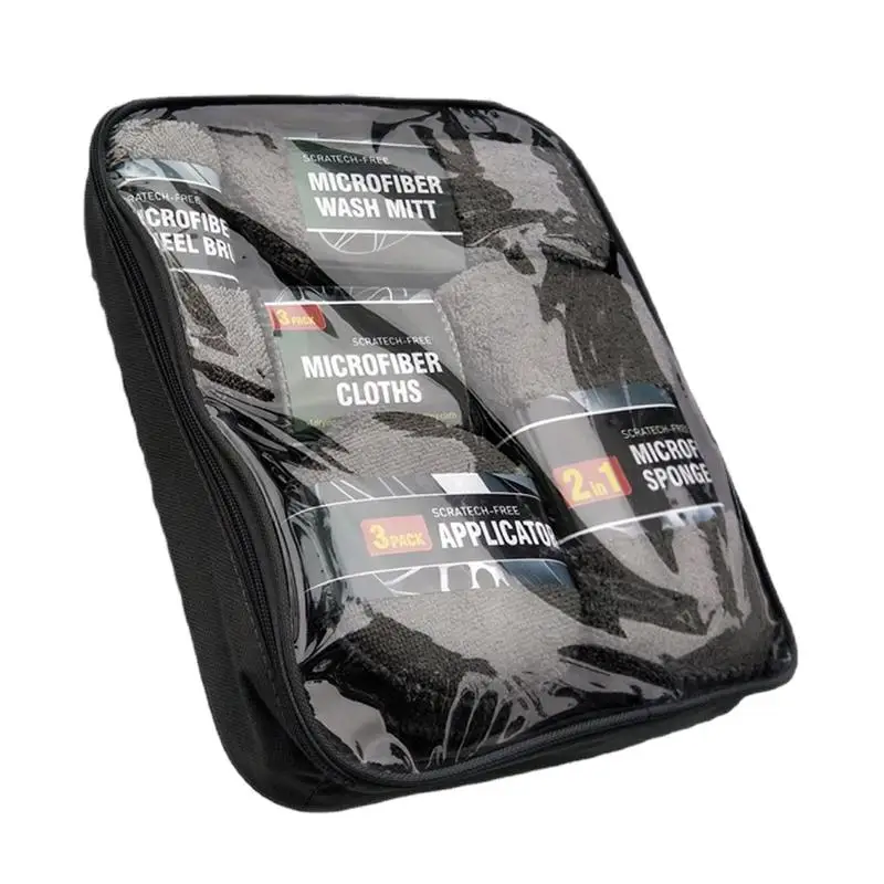 

Аксессуары для мойки автомобиля, полотенце из микрофибры, детейлинг, щетка для автомобильного колеса, восковая губка, Набор комбинированных инструментов для мойки автомобиля