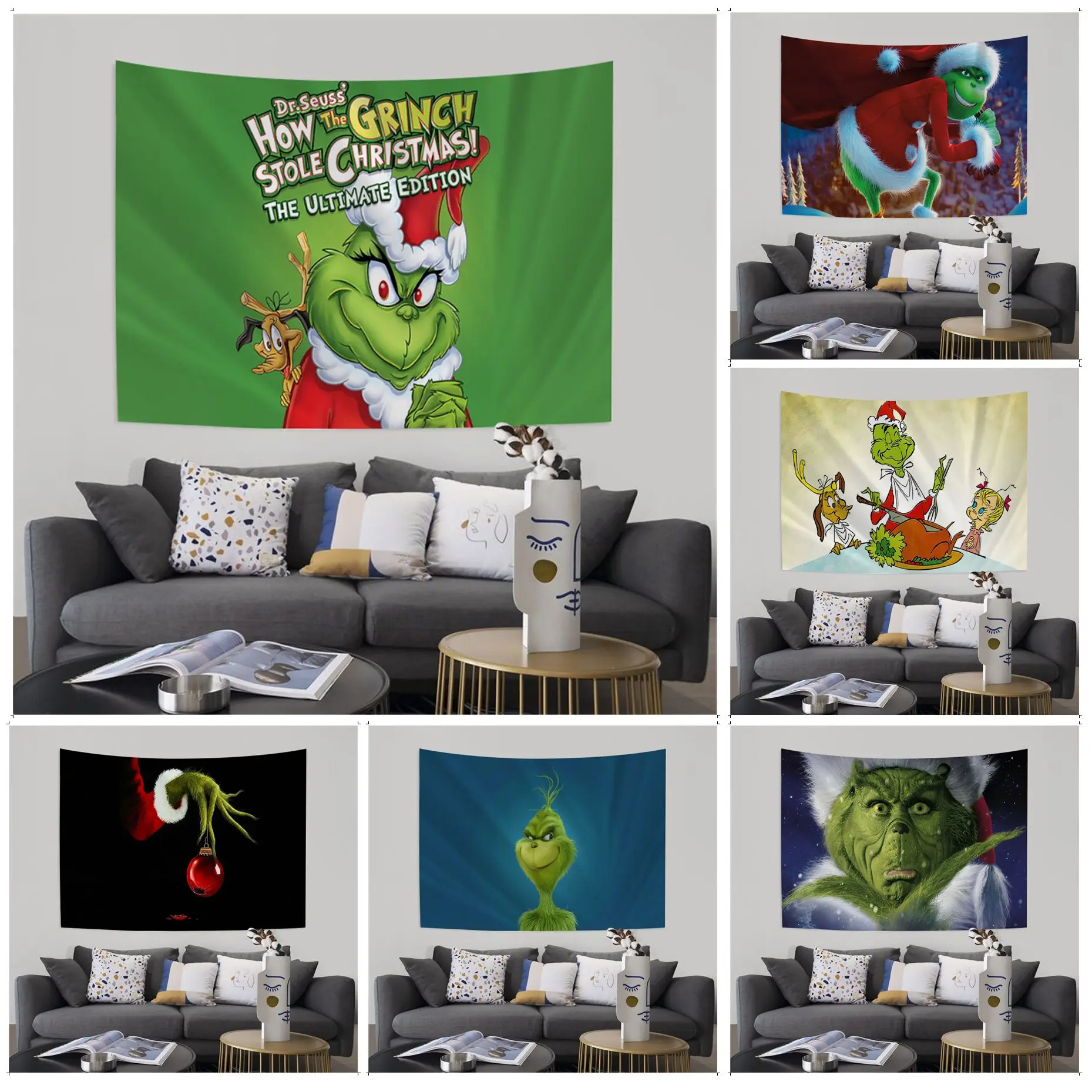 

The Grinch Wall Tapestry Home Decoration Hippie Bohemian Decoration Divination Japanese Tapestry