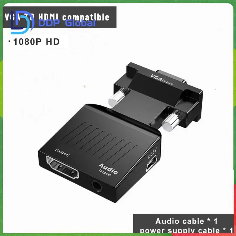 

For Pc Laptop Vga To HDMI-compatible 1080p Hd Adapter Converter Video Audio Converter 1080p HDMI-compatible Mini Exterior