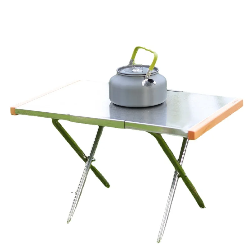 Outdoor Aluminum Alloy Portable Folding Table Stall Camping Leisure Table Multi-purpose Picnic Barbecue Aluminum Plate Table
