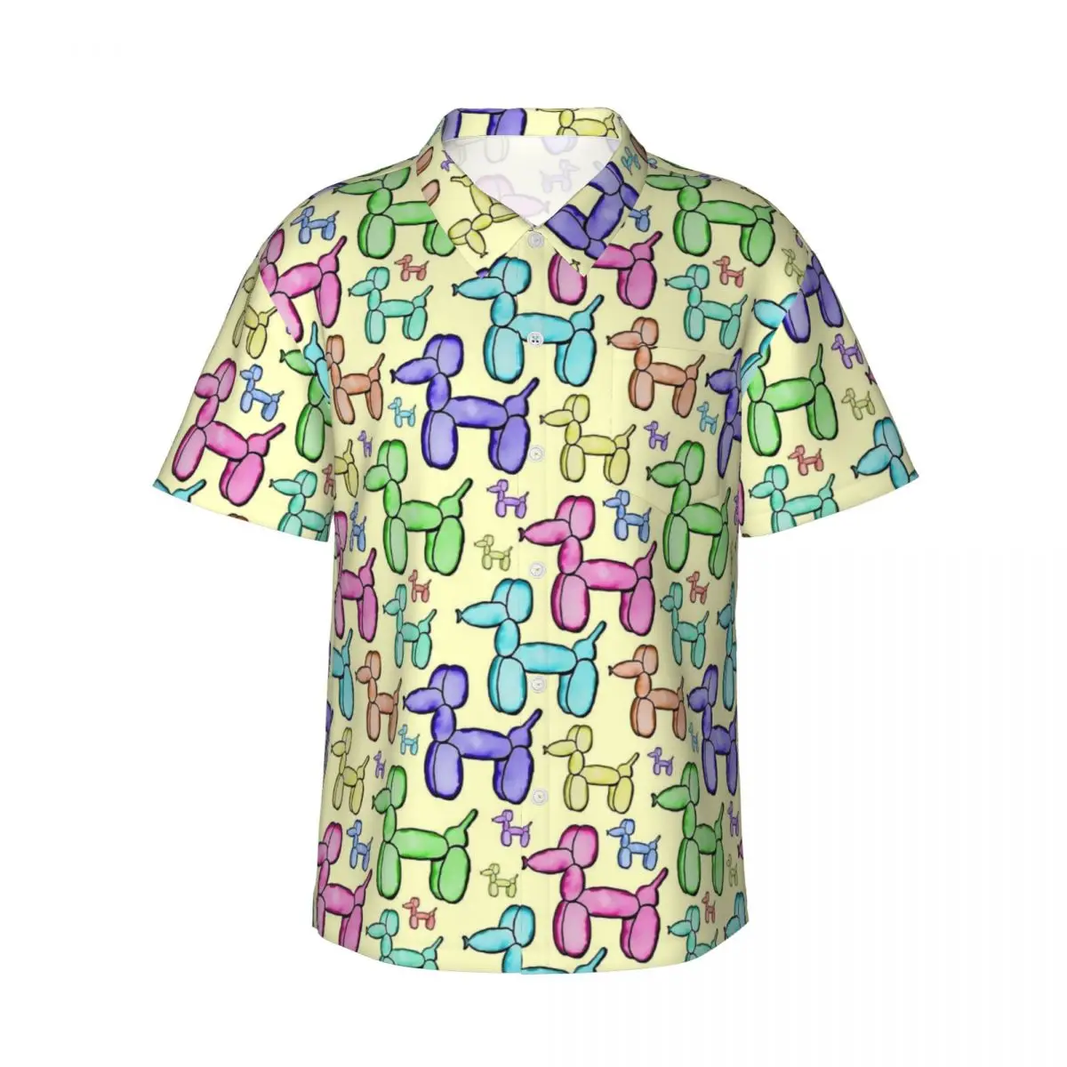 Гавайская рубашка с изображением воздушных собак мужские пляжные повседневные