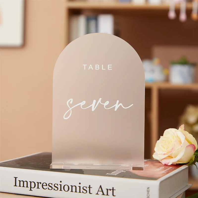 Матовые Акриловые Настольные цифры матовый акриловый знак с аркой настольные из