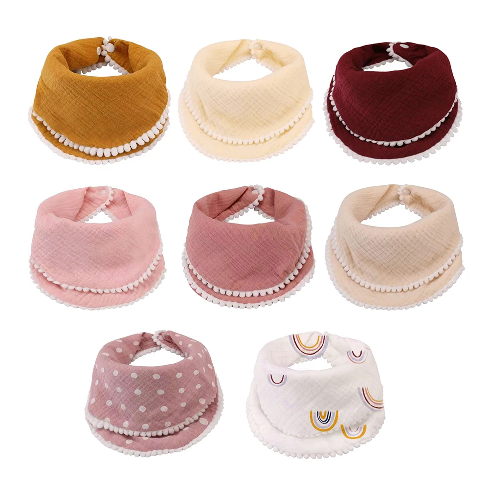 

Baby Girls Boys Muslin Drool Bibs Unisex Baby Bibs Set for Teething and Drooling Multi-Use Scarf Bibs