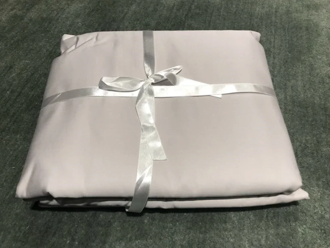 Один пододеяльник 1600 TC 100% Египетский хлопок размер Super King 240x270 см Белый Серый