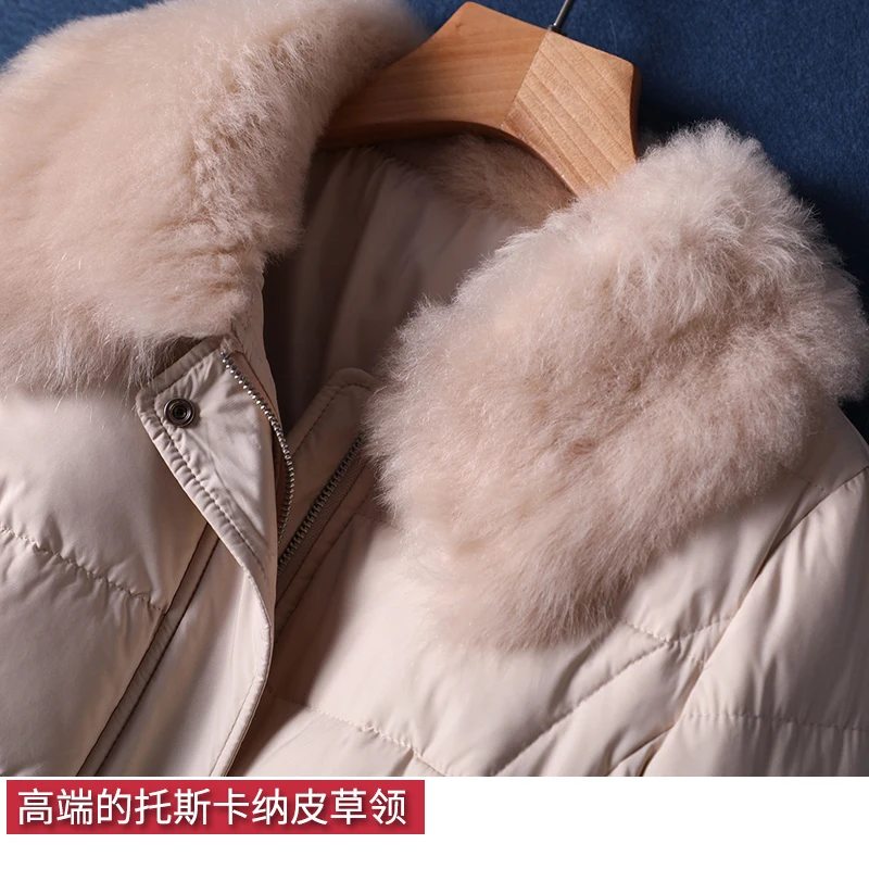 Fashion Design New Casacos De Inverno Feminino 2022  90%  White Duck Down  Luxury  Zipper  Slim Thin Jacket Women