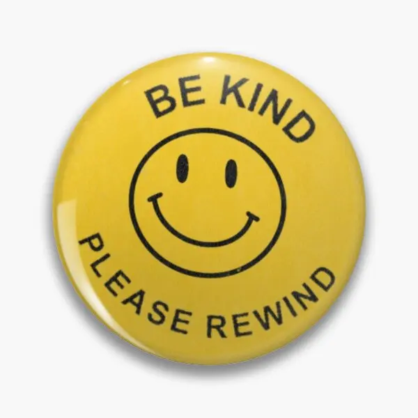 Ретро Vhs Be Kind пожалуйста перемотка мягкой булавки на пуговицах мультяшная