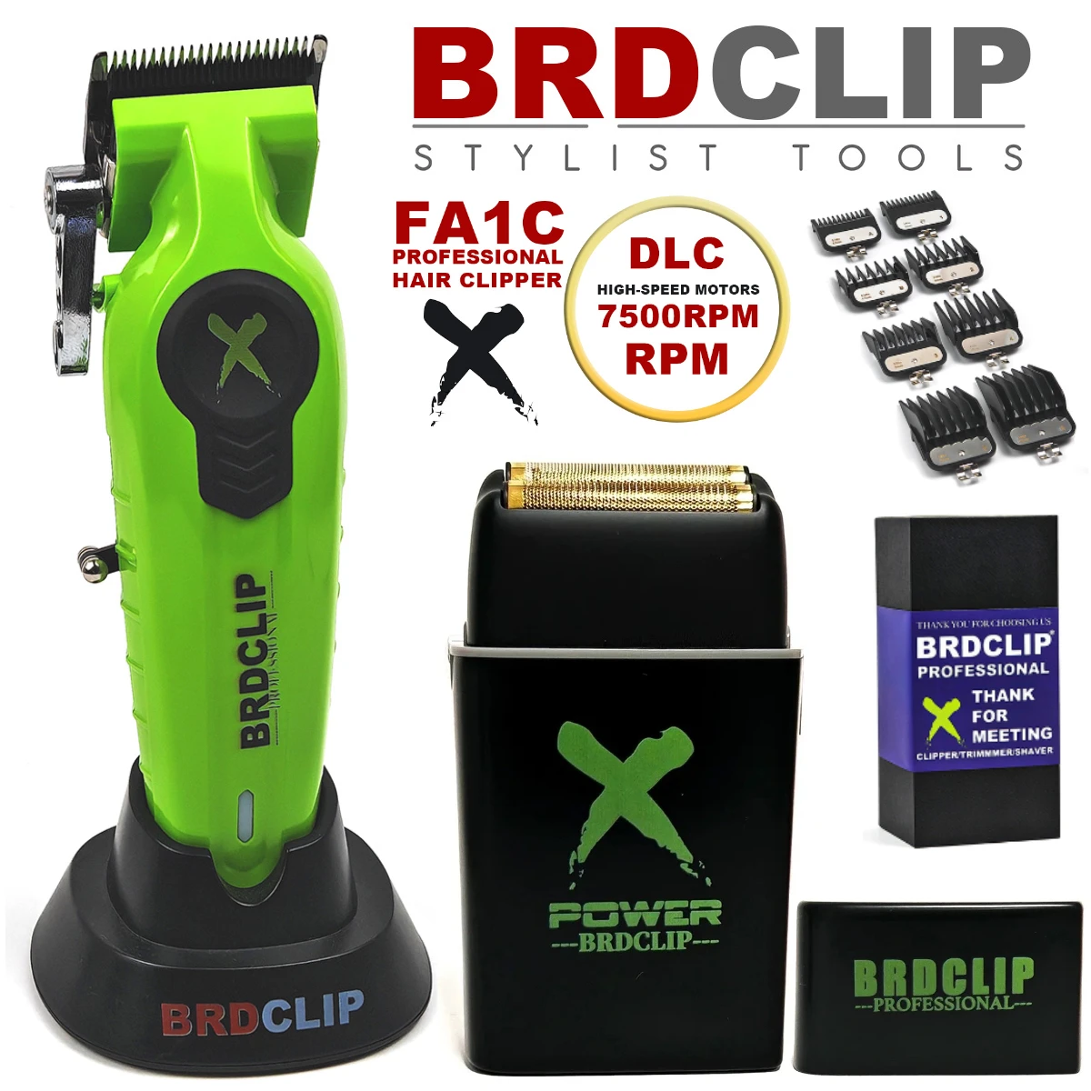 BRDCLIP FA1C Профессиональная электрическая машинка для стрижки волос 7500 об/мин