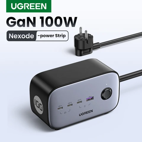 UGREEN 100 Вт Szybka настольное зарядное устройство GaN, зарядная станция, быстрое зарядное устройство для ноутбука Macbook iPhone 17 16 Pro, зарядное устройство для телефона