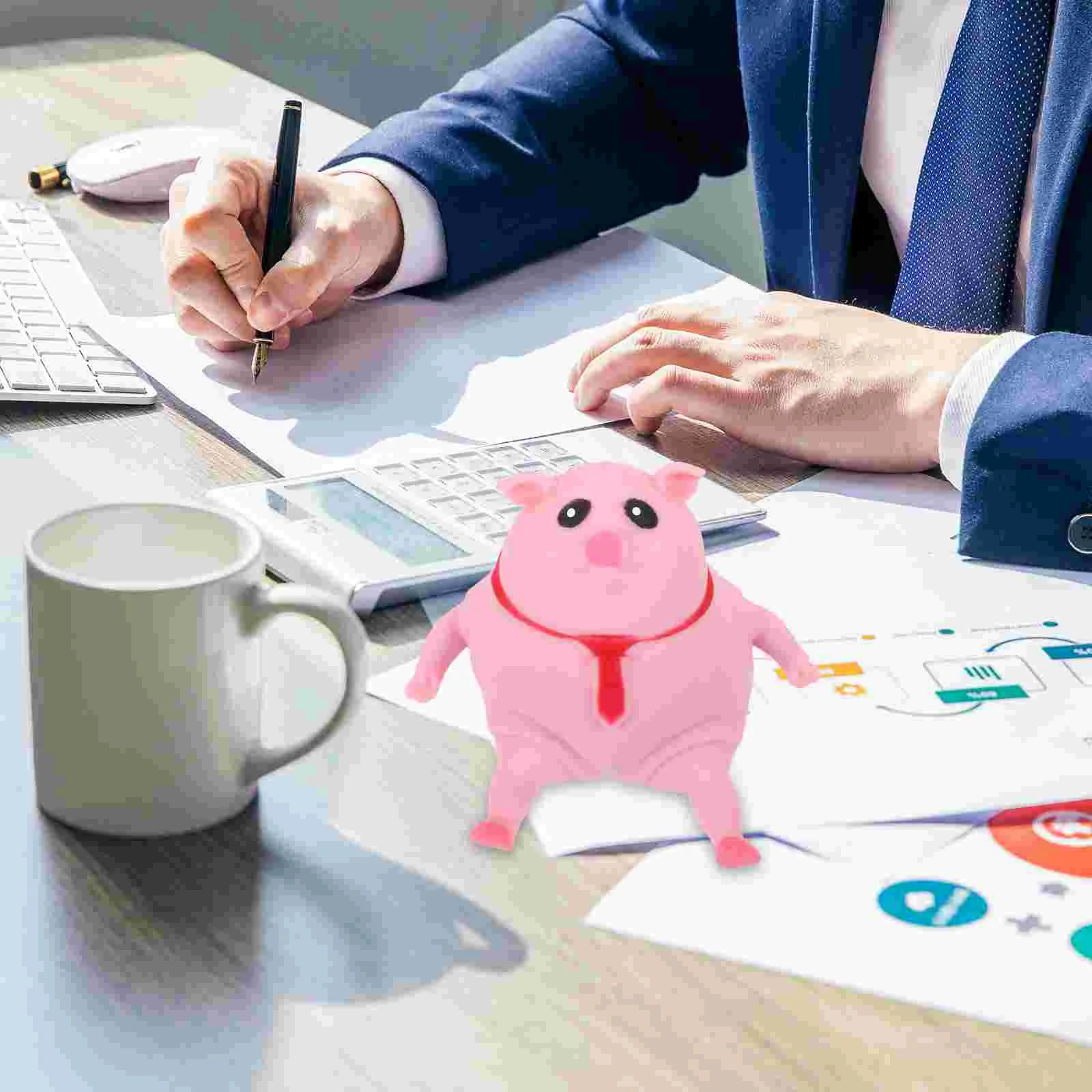 Сжимайте свинью сувениры для ванны маленький мягкий клей офисный стол