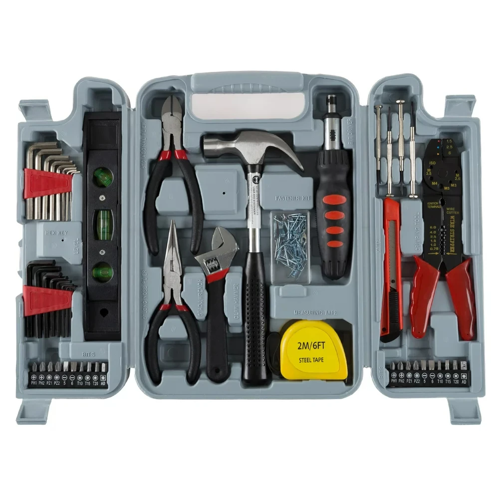 

Household Hand Tools, 130 Piece Set by , Set Includes - Hammer, Wrench Set, Screwdriver Set, Pliers car accessories car