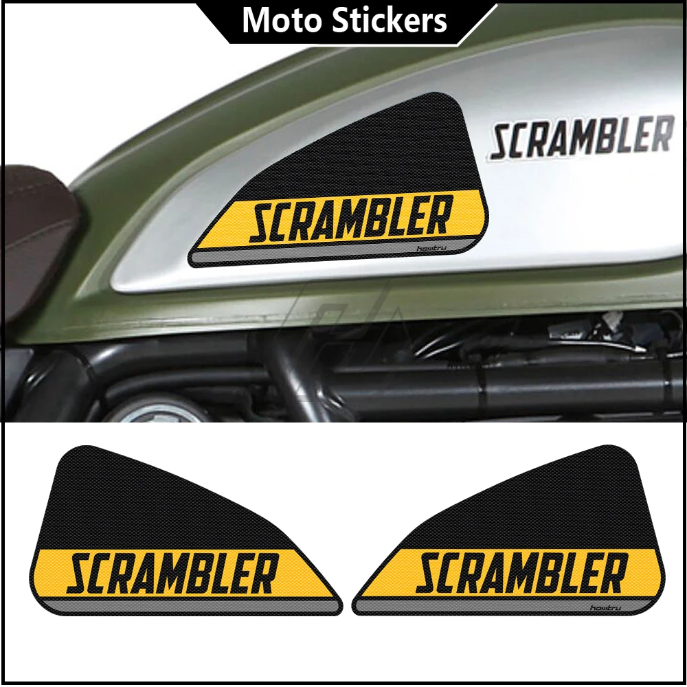 

Motorcycle Anti-slip Side Tank Pad Protection Knee Grip Mat for Ducati SCRAMBLER 800 Classic 2015-2016