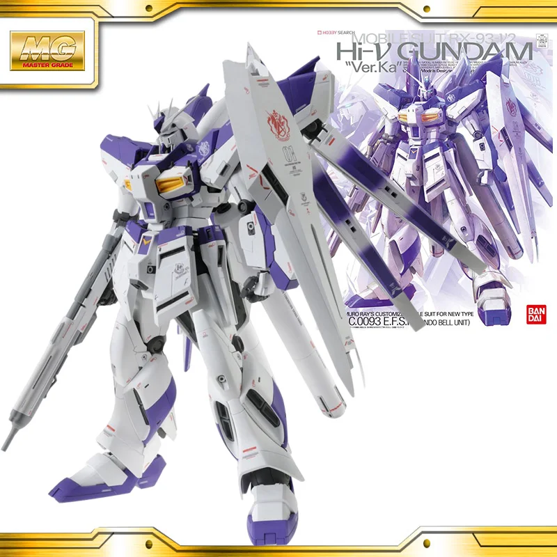 

Original BANDAI Gundam MG 1/100 RX-93-ν2 Hi-ν Hi-Nu Ver.ka Anime Action Figures Assemble Collection Pvc Model Gift Toys