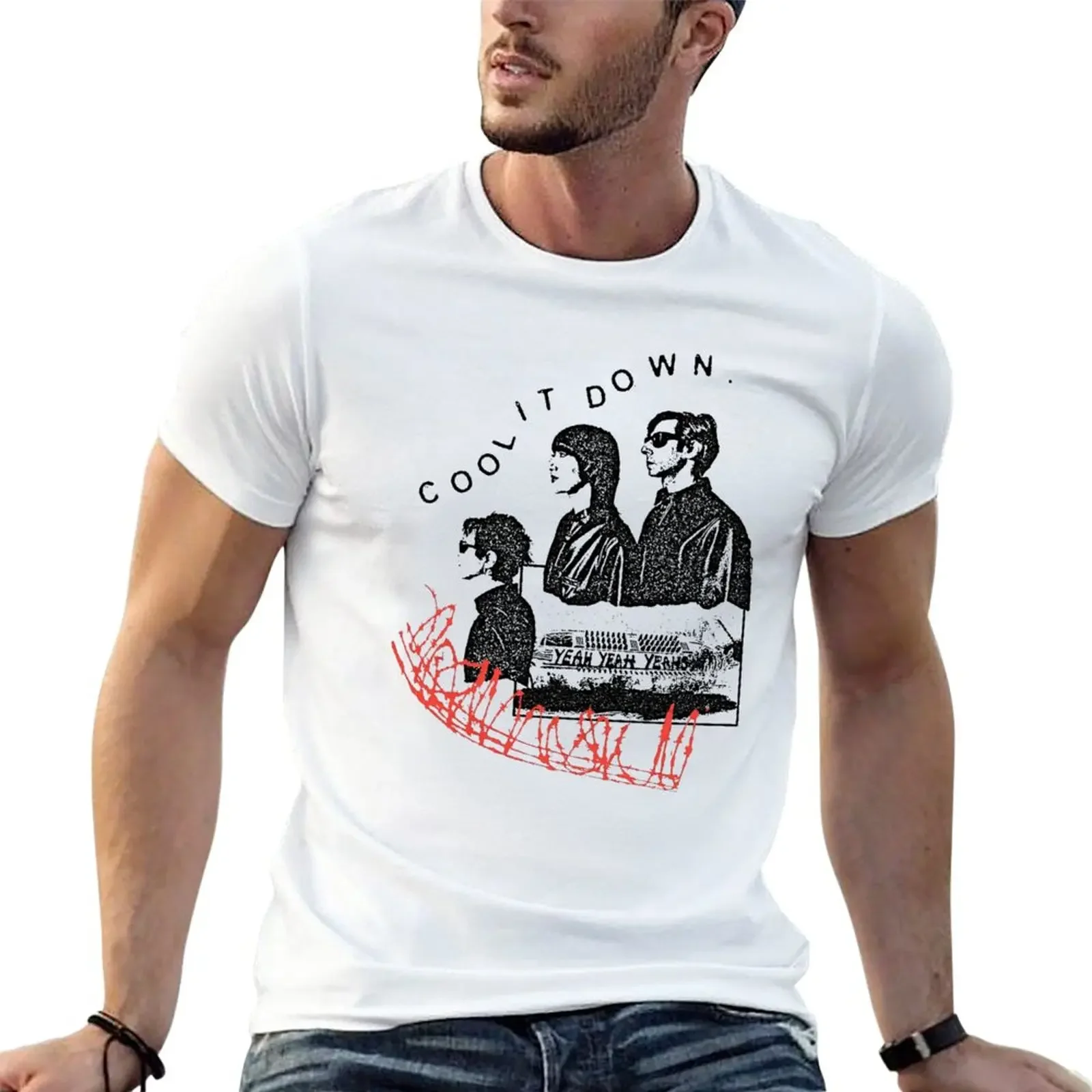 Новинка футболка аниме Yeah Yeahs Merch кавайная одежда футболки большого размера