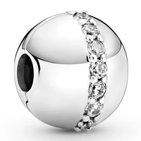 original moments sparkling line clip beads charm fit pandora women 925 sterling silver europe bracelet bangle diy jewelry