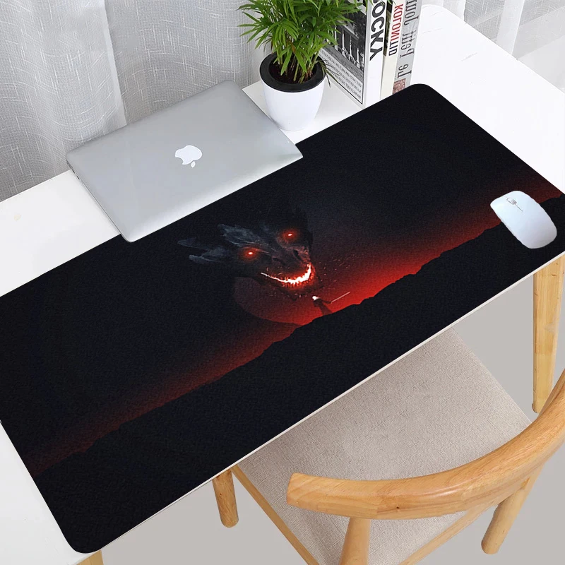 

Large Gaming Mousepad TV Show Game Of Thrones Big Computer Gamer Mouse pad Rubber with Locking Edge Gaming 80x30 Mouse Mat XXL