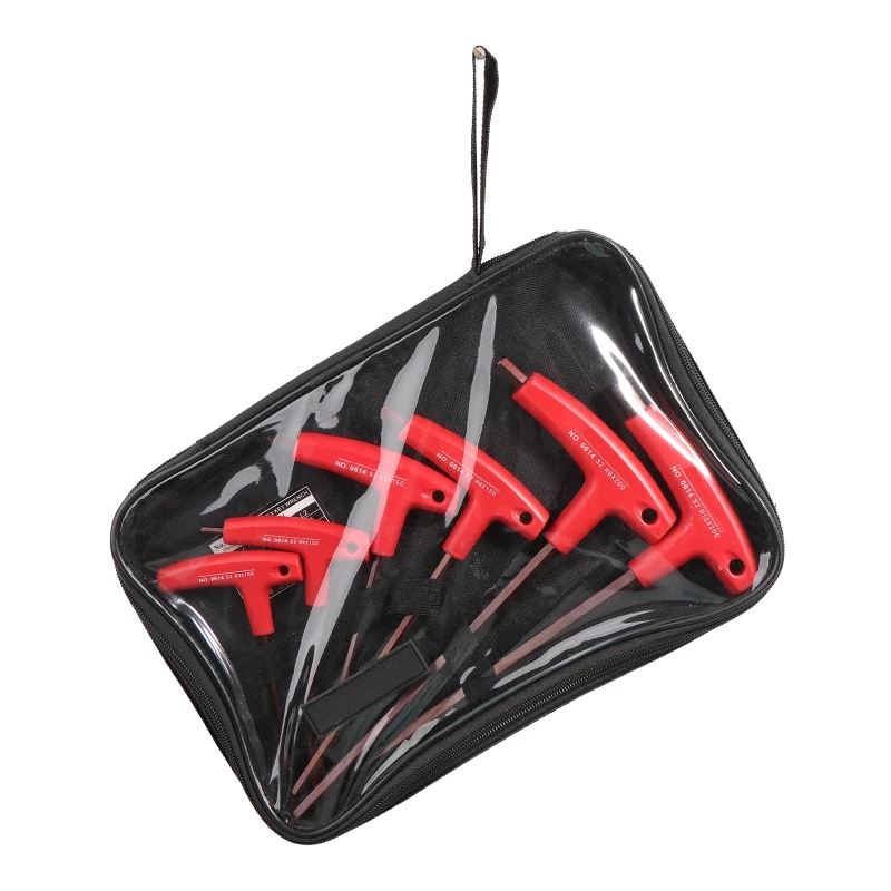

6x H3-H10 T-Handle Allen Wrench Set with Ergonomic Handle for Auto Maintenance