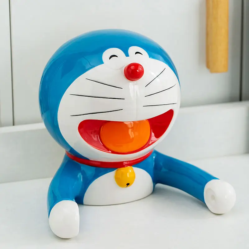 Креативная керамическая бумажная коробка для ванной комнаты с рисунком Doraemon
