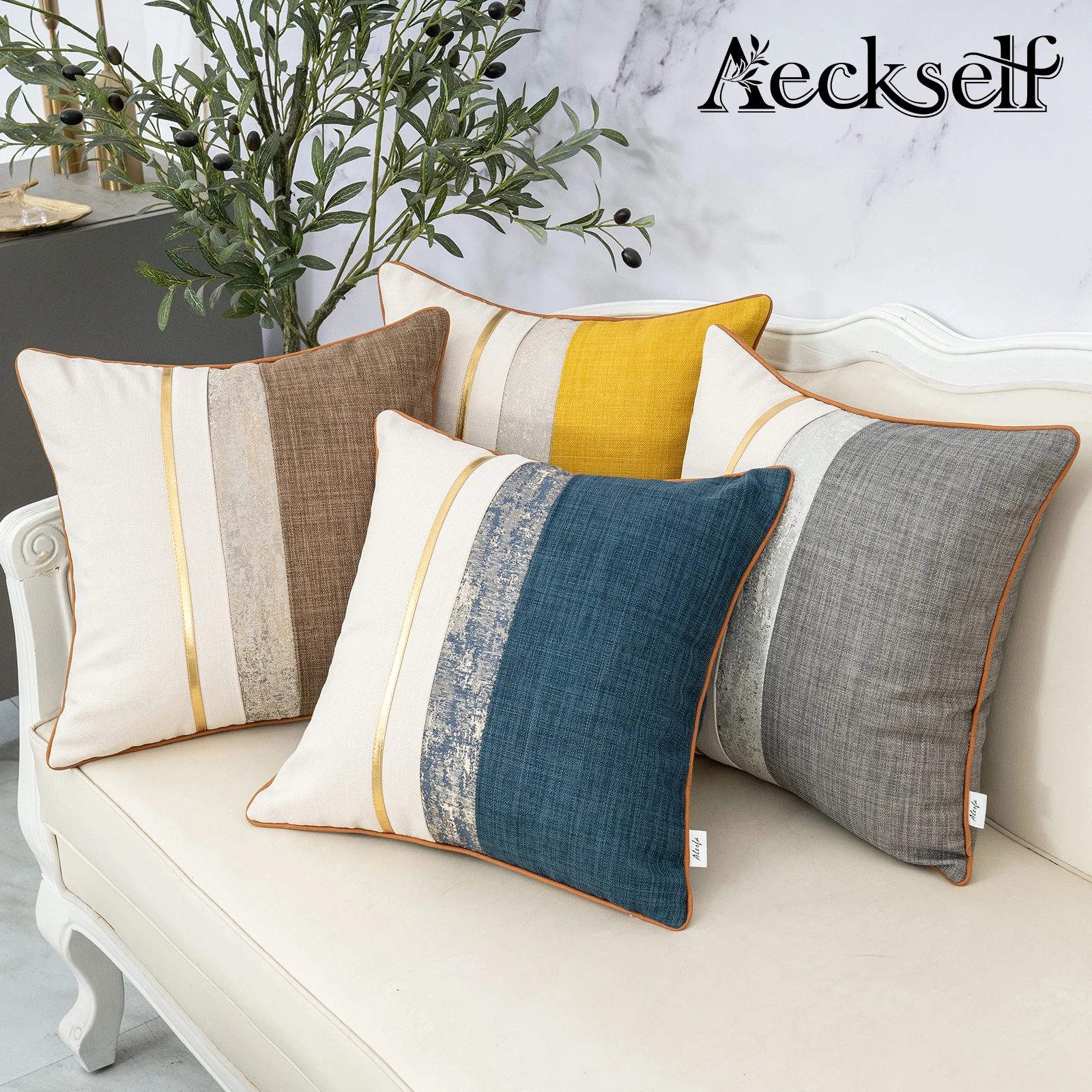 Подушка Aeckself из хлопка и льна для домашнего декора