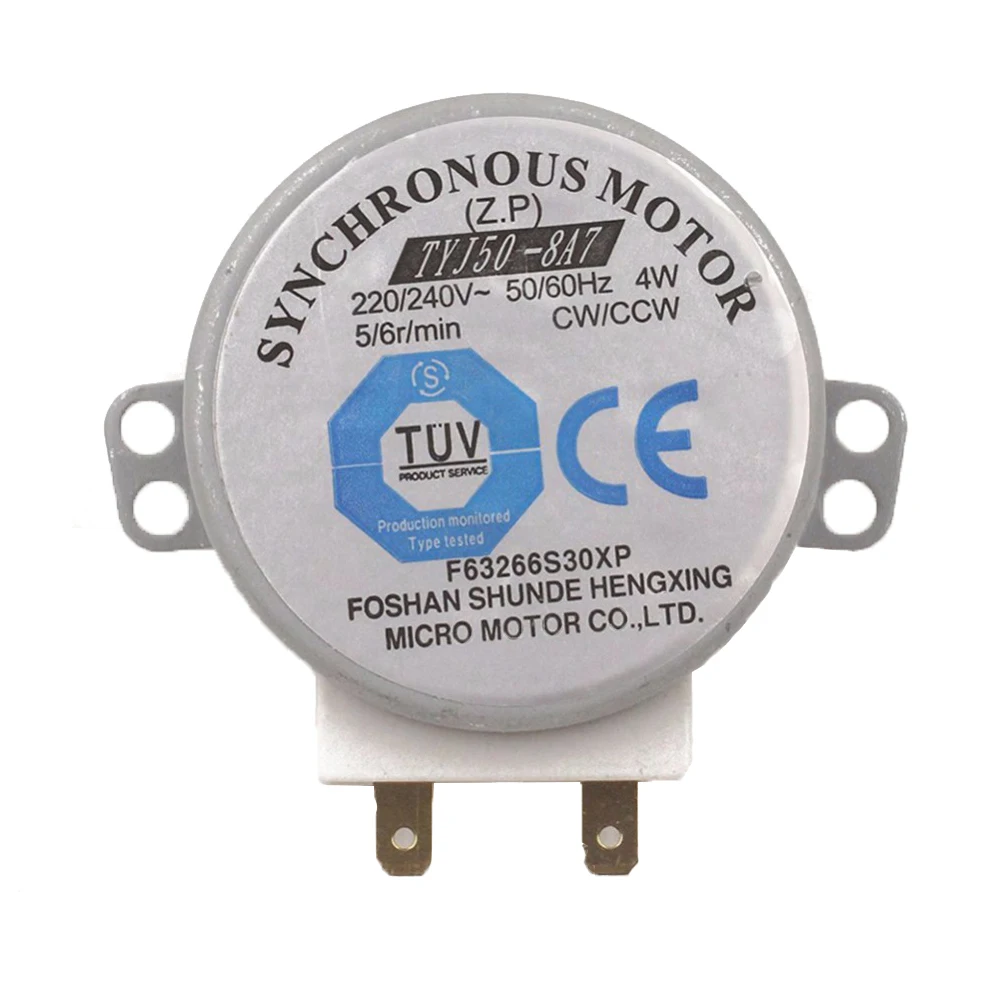 

AC 220-240V 4W 6RPM 48mm Dia Micro Synchronous Motor for Warm Air Blower 50/60Hz CW/CCW TYJ50-8A7 microwave oven tray motor