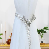 pearl elk leaves curtain clip curtains holders tieback buckle clips curtain accessories home decor