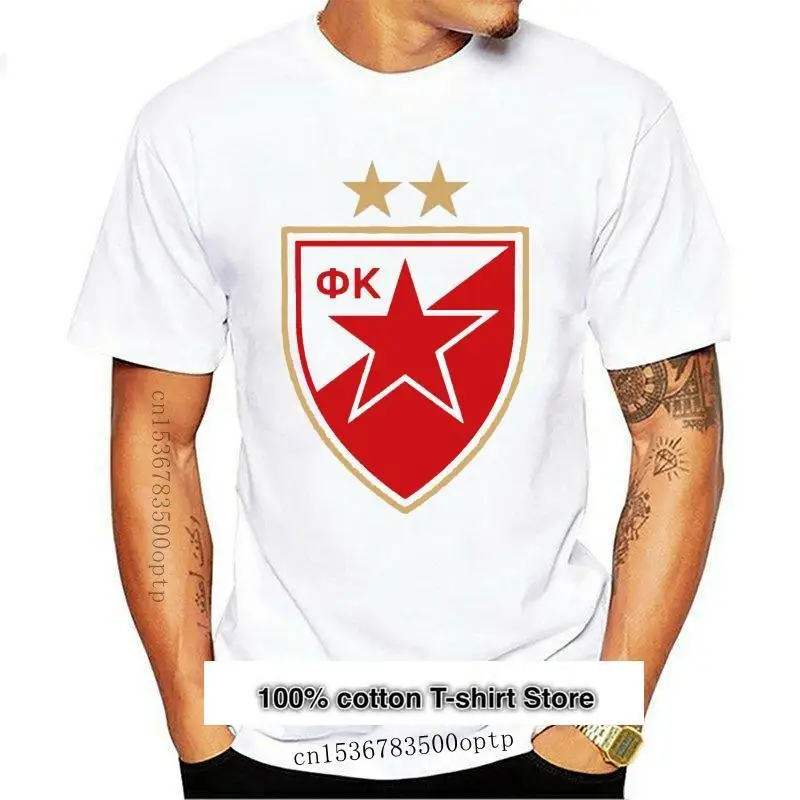 

Camiseta con estampado de la estrella roja FK, ropa para hombre