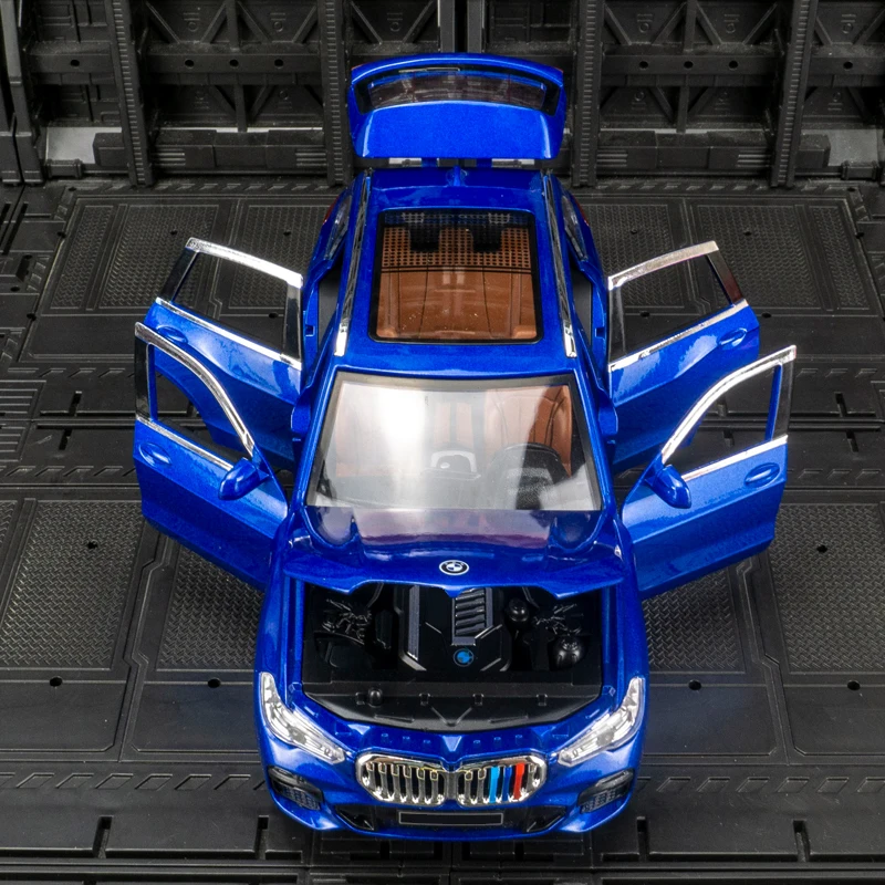 Модель автомобиля BMW X5 из сплава металла в масштабе 1:24, двери, передний капот и багажник открываются, с функциями звука и света. (art.: 3920d7e07019b) - 3920d7e07019b