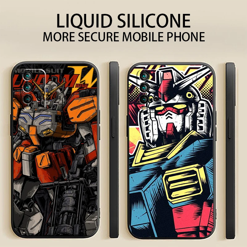 

GUNDAM Bandai Anime Phone Case For Xiaomi Redmi 9 9i 9T 9AT 9A 9C Note 9 Pro MAX 5G 9T 9S Liquid Silicon Soft Shell Funda Back