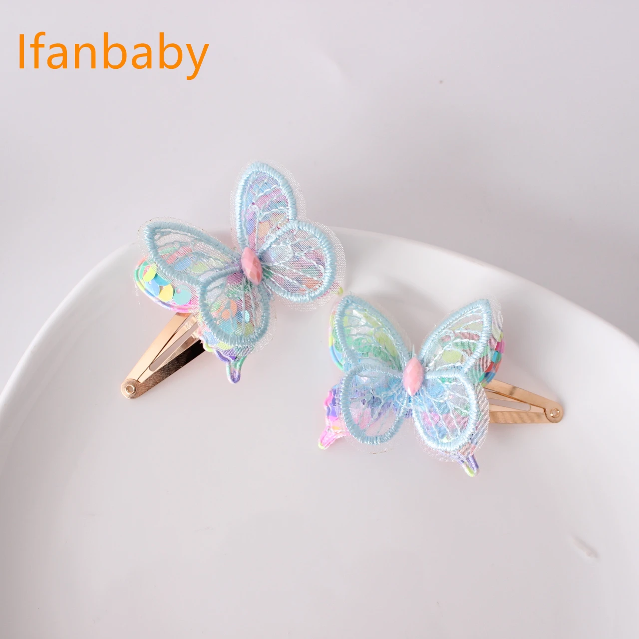 Милые детские аксессуары заколка для волос BB девочек с цветами заколка-бабочка